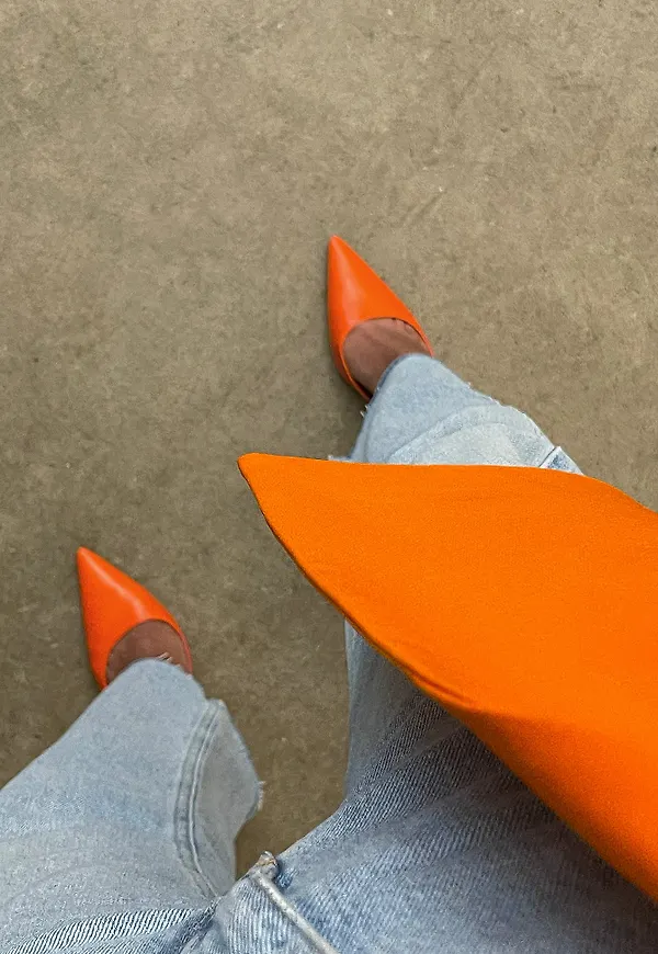 NA-KD Shoes Slingback-pumps - Orange