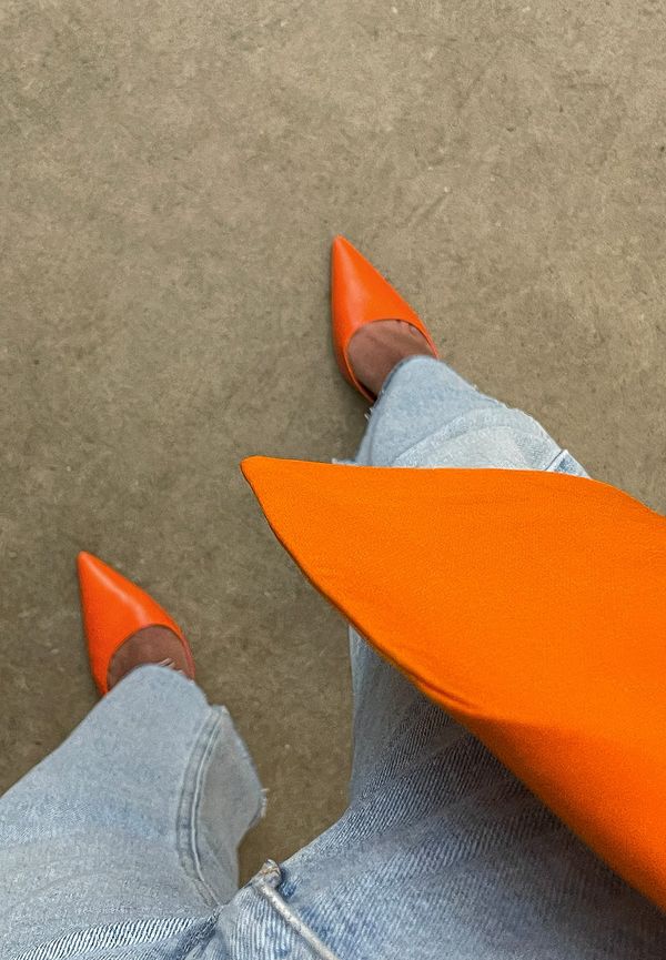 NA-KD Shoes Slingback-pumps - Orange
