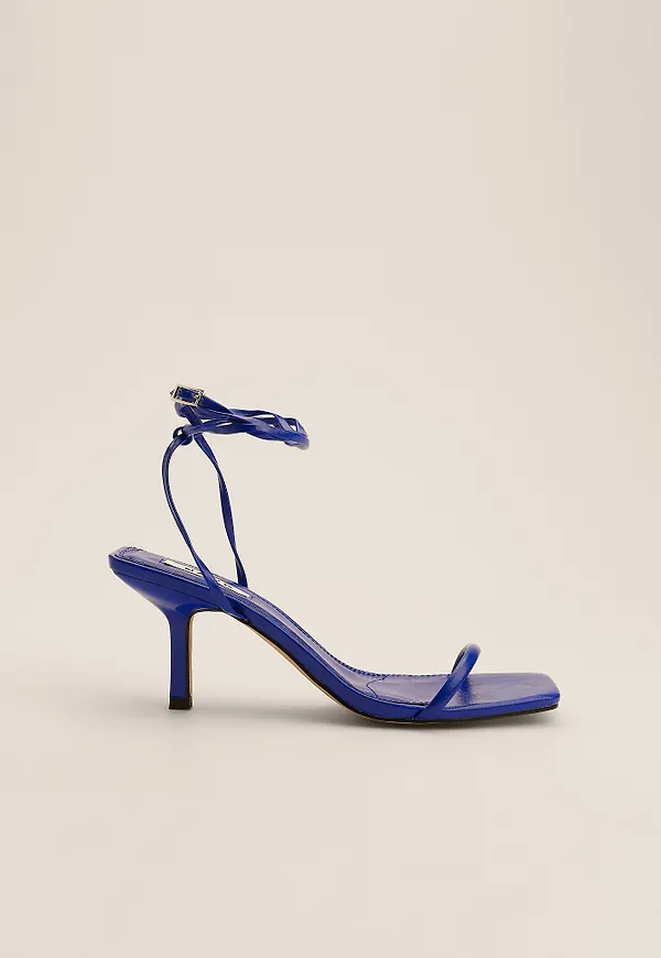 NA-KD Shoes Stilettklackar med vristrem - Blue