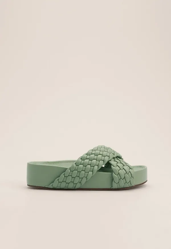 NA-KD Shoes Tofflor - Green