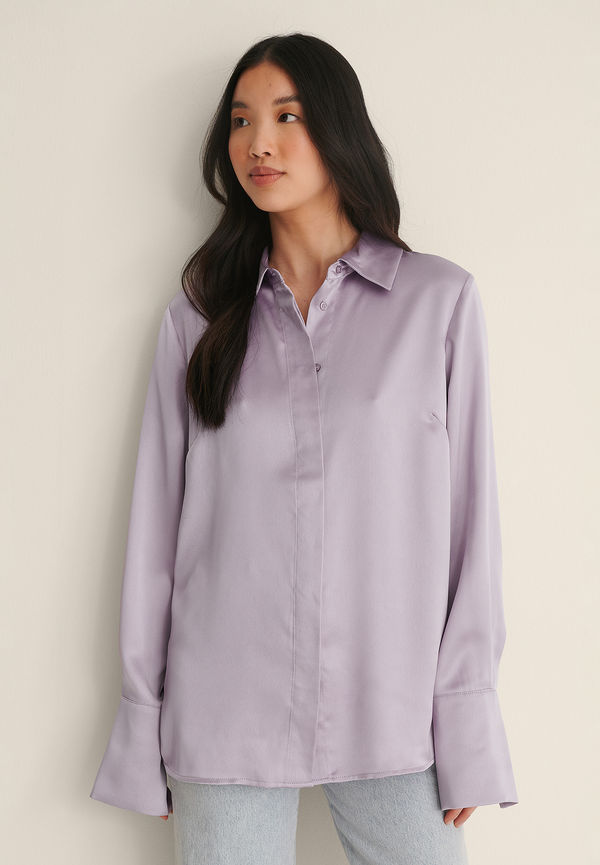 NA-KD Skjorta med breda slag - Purple