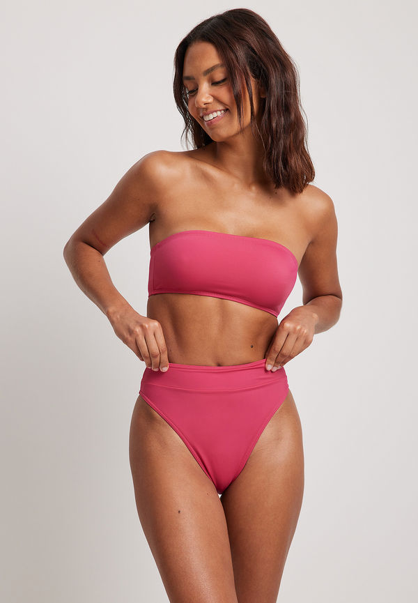 NA-KD Swimwear Bikinitrosa med hög midja - Pink