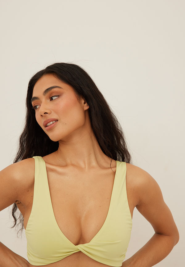 NA-KD Swimwear Bikiniöverdel - Yellow