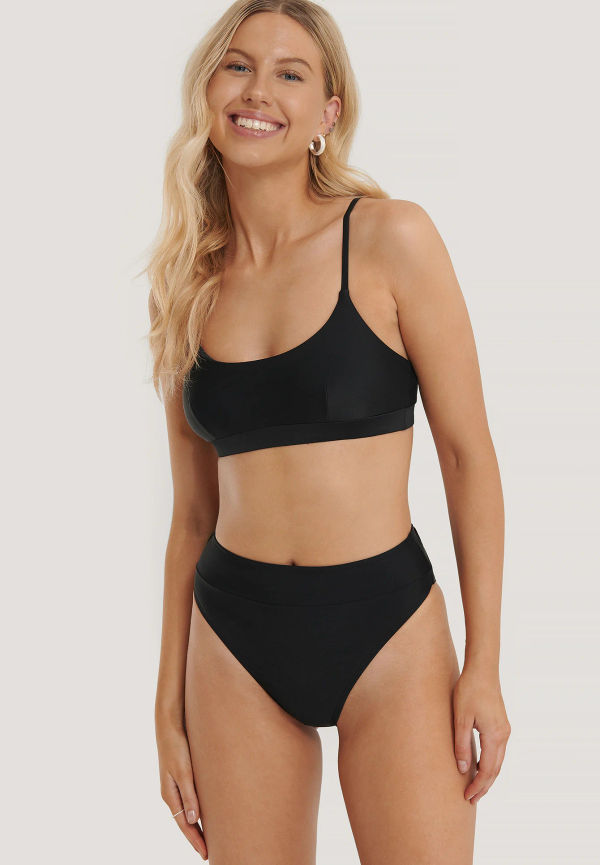 NA-KD Swimwear Maxi Highwaist Bikini Panty - Black