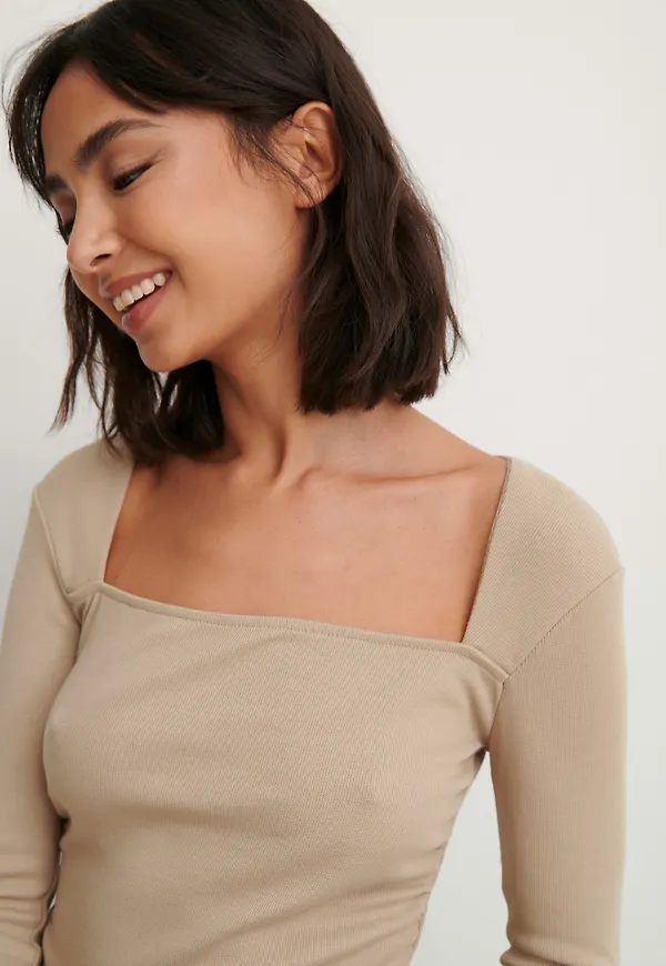 NA-KD Topp - Beige
