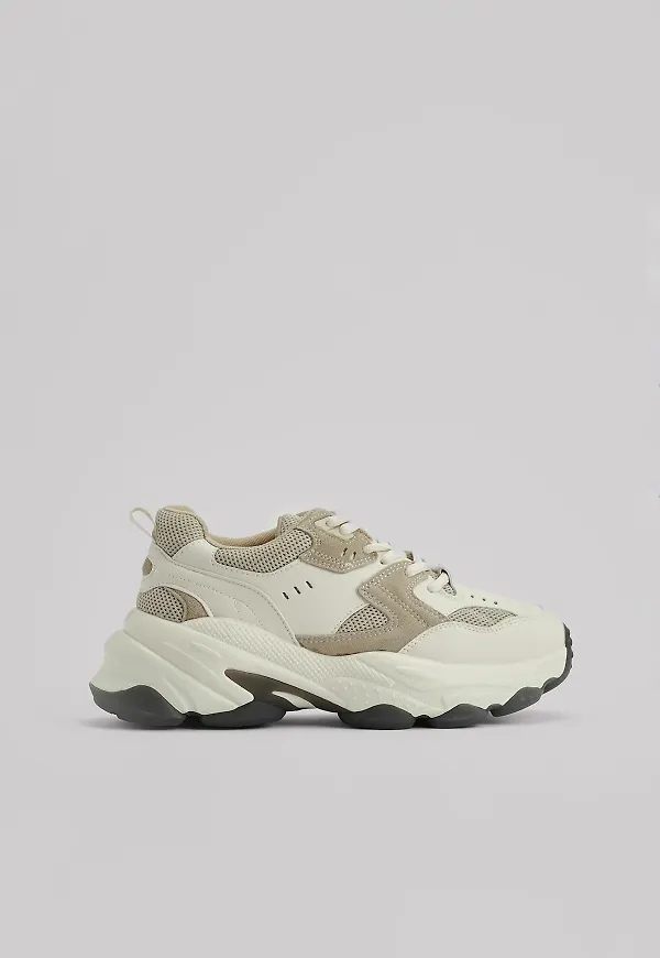 NA-KD Trainers med bubbelsula - Beige