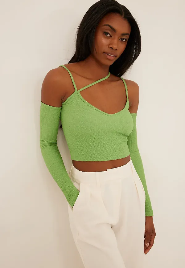 NA-KD Trend Asymmetrisk strukturerad topp - Green