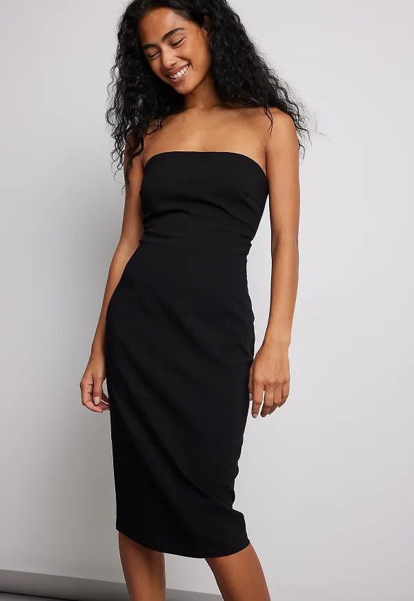 NA-KD Trend Bandeau-midiklänning - Black