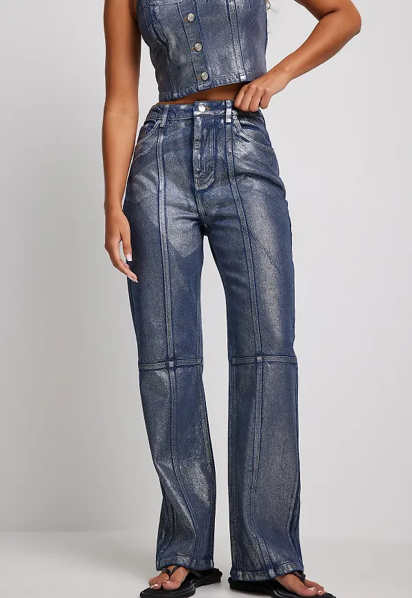 NA-KD Trend Belagd denim - Blue
