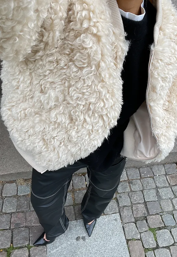 NA-KD Trend Bomberjacka i teddy - Beige
