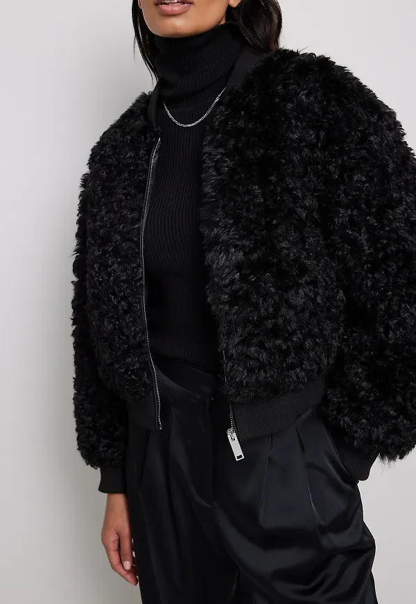 NA-KD Trend Bomberjacka i teddy - Black