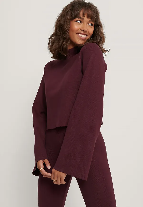NA-KD Trend Croppad Loungetröja - Red