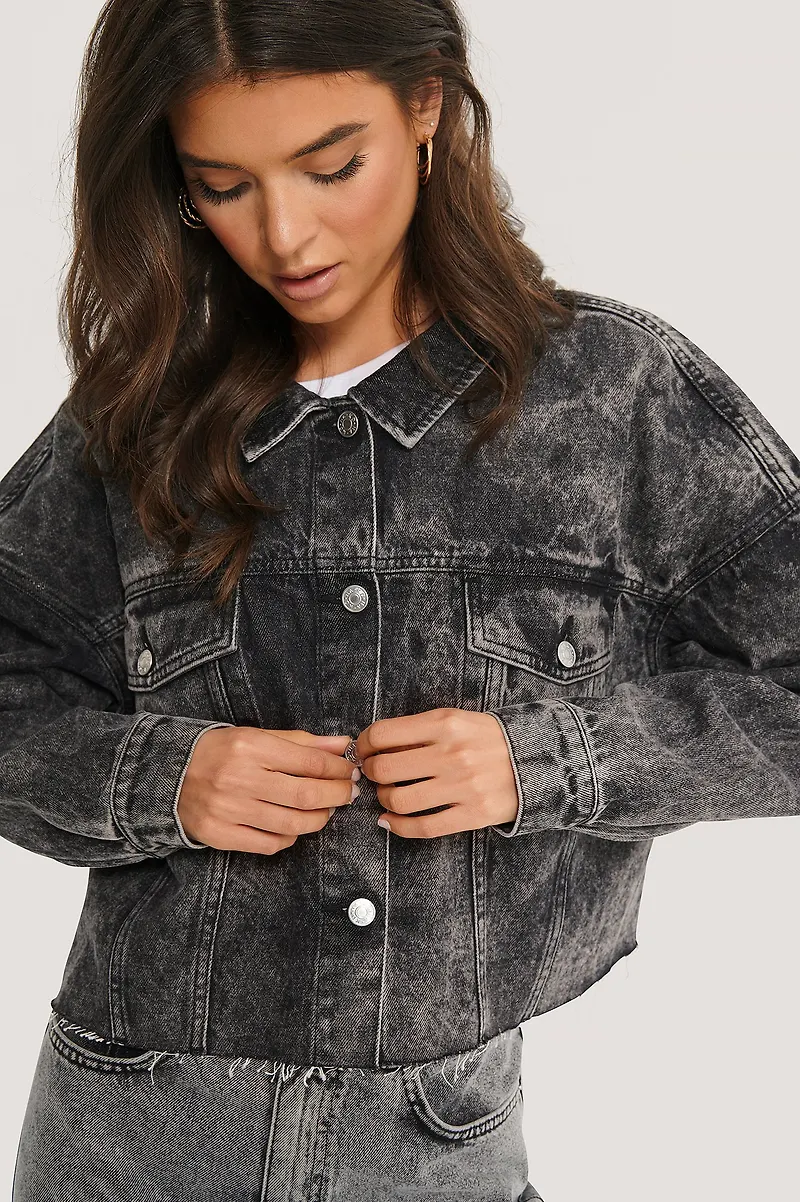 NA-KD Trend Denimjacka - Black