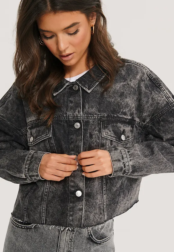 NA-KD Trend Denimjacka - Black
