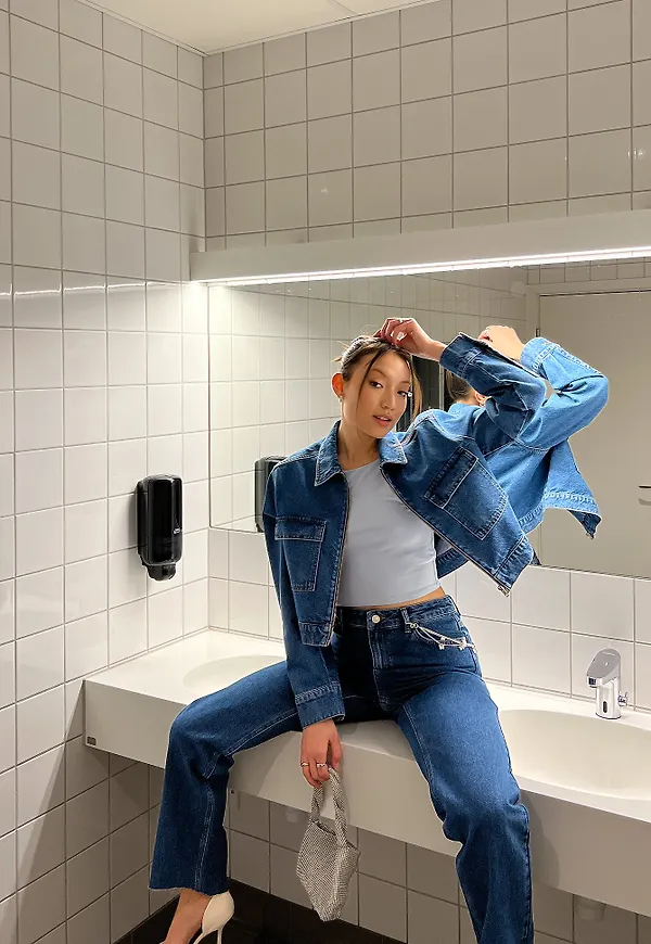 NA-KD Trend Denimjacka - Blue