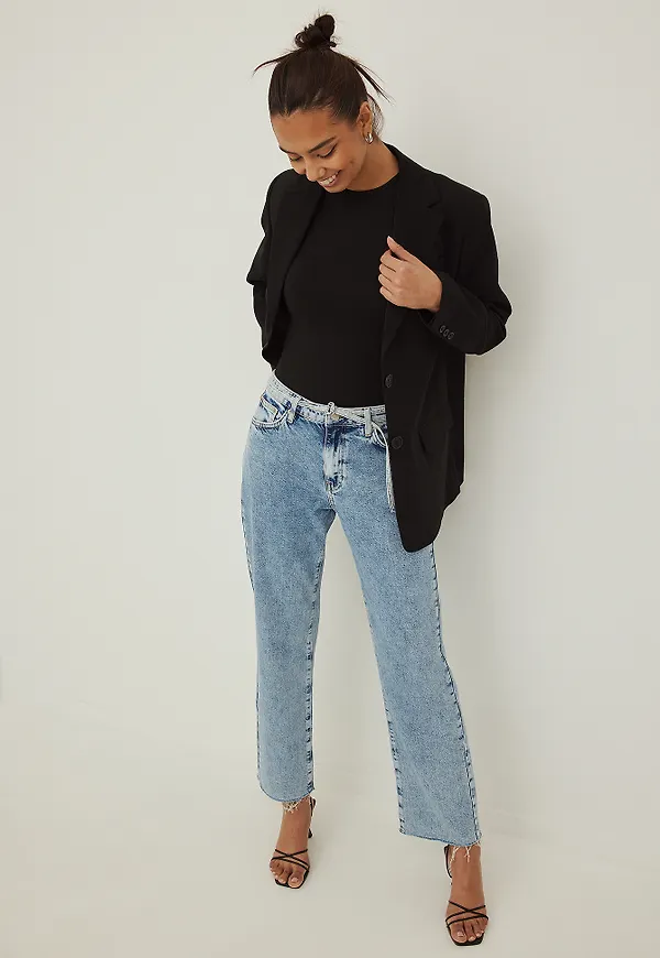 NA-KD Trend Detaljerad denim - Blue