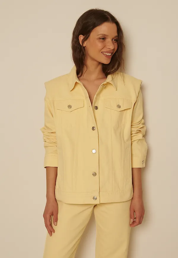 NA-KD Trend Ekologisk denimjacka - Yellow
