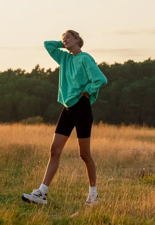 NA-KD Trend Ekologisk oversize hoodie med ficka - Blue