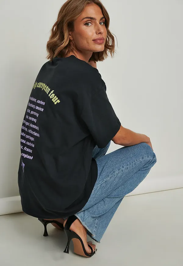 NA-KD Trend Ekologisk tryckt oversize t-shirt - Multicolor
