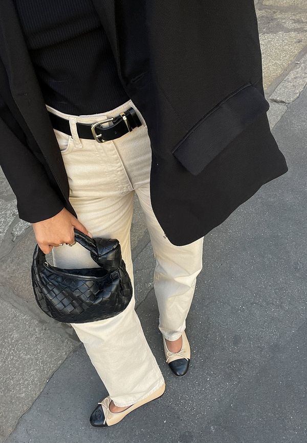 NA-KD Trend Ekologiska Denim med hög midja och vida ben - Beige