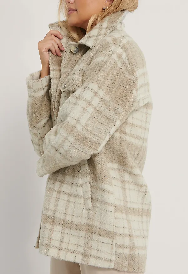 NA-KD Trend Jacka Med Bröstficka - Checkered