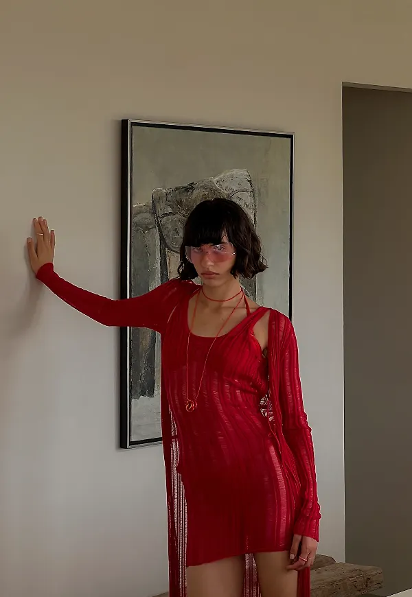NA-KD Trend Kaftan - Red
