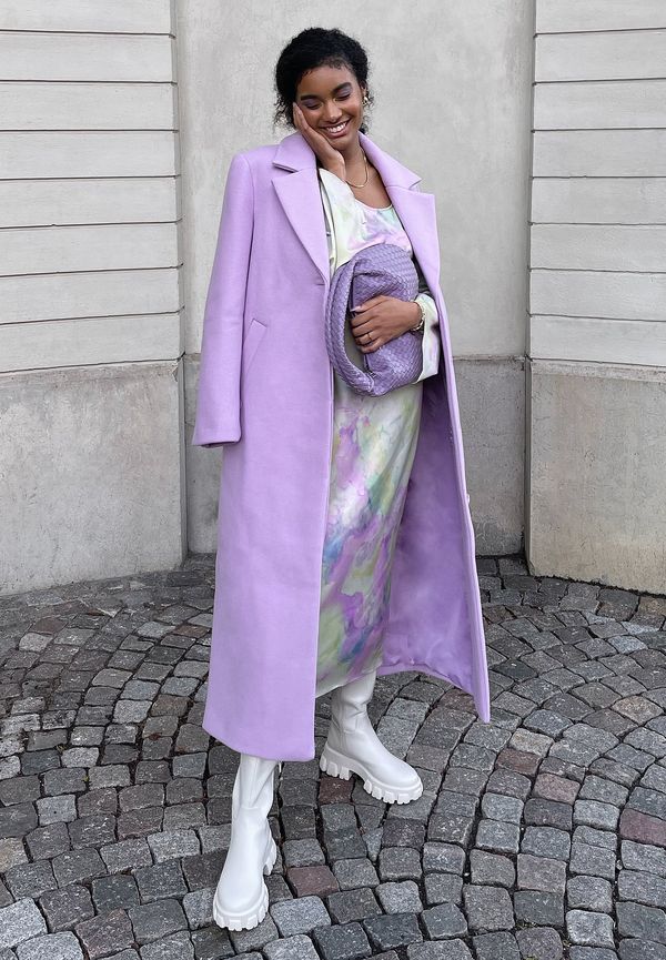 NA-KD Trend Lång kappa - Purple
