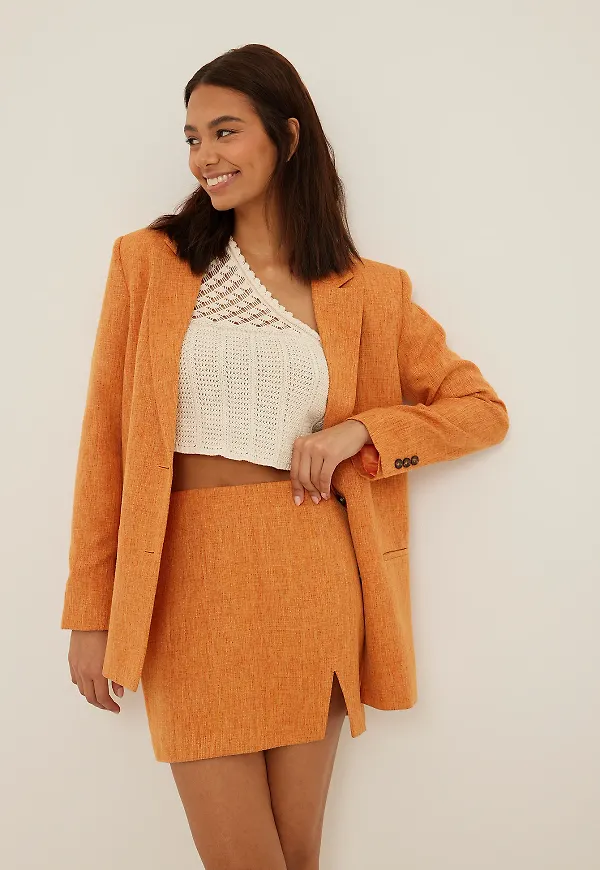 NA-KD Trend Melange minikjol - Orange