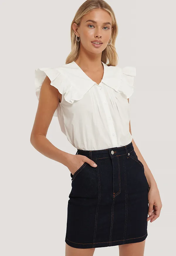 NA-KD Trend Minikjol I Denim - Blue