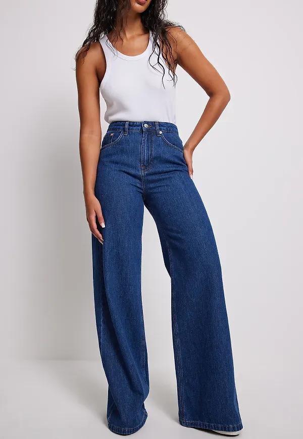 NA-KD Trend Mjuka vida Rigidjeans - Blue