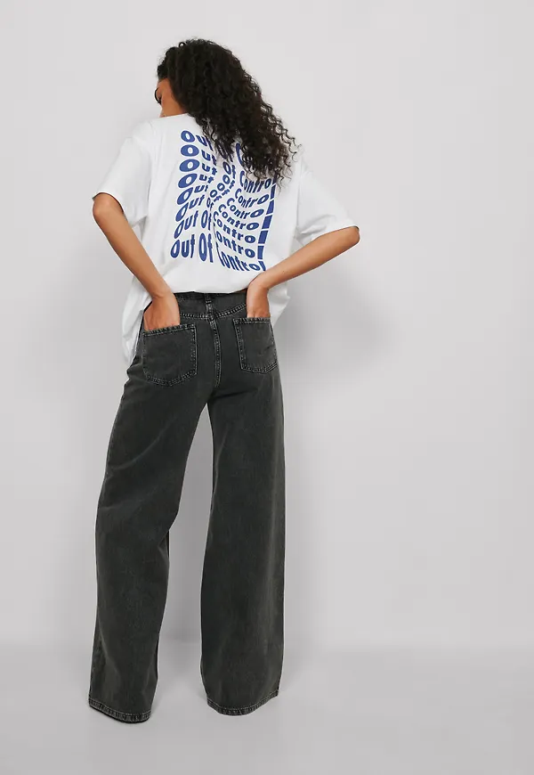 NA-KD Trend Mjuka vida Rigidjeans - Grey