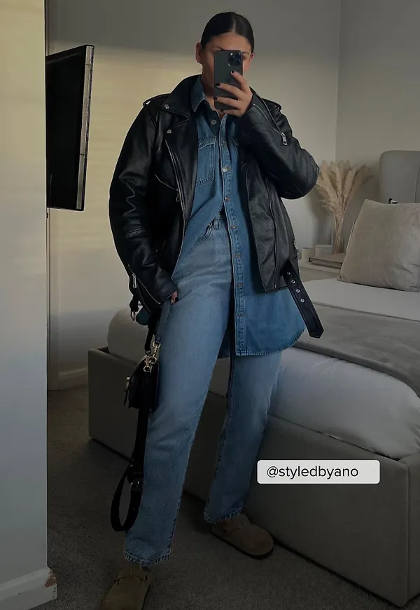 NA-KD Trend Oversized denimskjorta - Blue