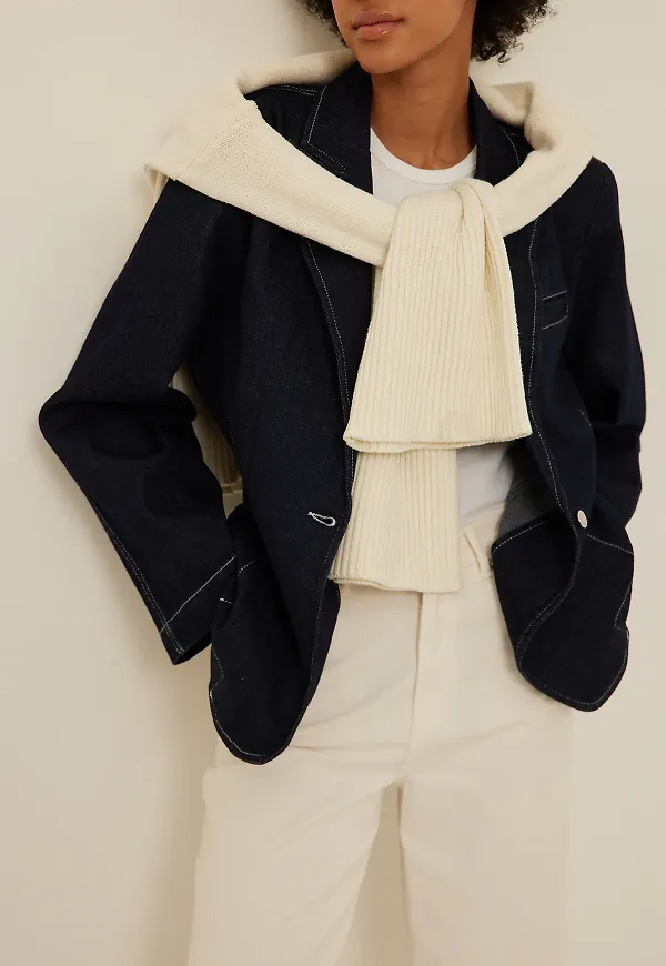 NA-KD Trend Oversized detaljerad blazer - Blue