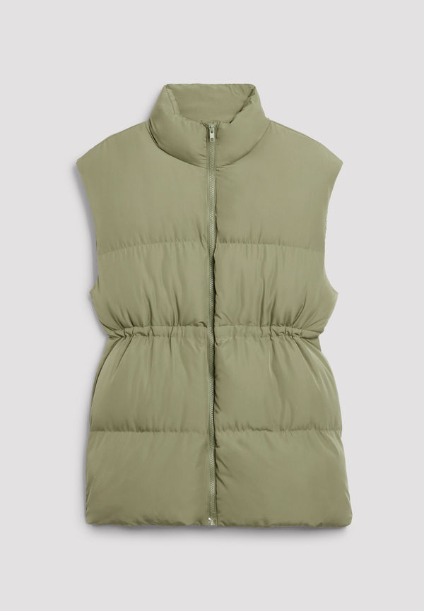 NA-KD Trend Oversized vadderad väst - Green