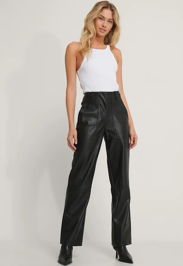 NA-KD Trend Pu-Byxor - Black