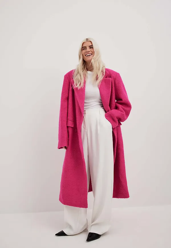 NA-KD Trend Rak strukturerad kappa - Pink