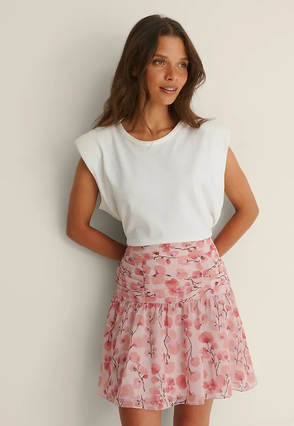 NA-KD Trend Recycled blommig minikjol - Flower