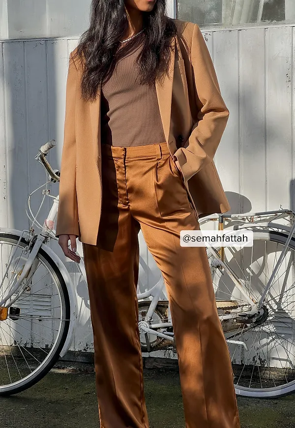NA-KD Trend Satinbyxor - Brown