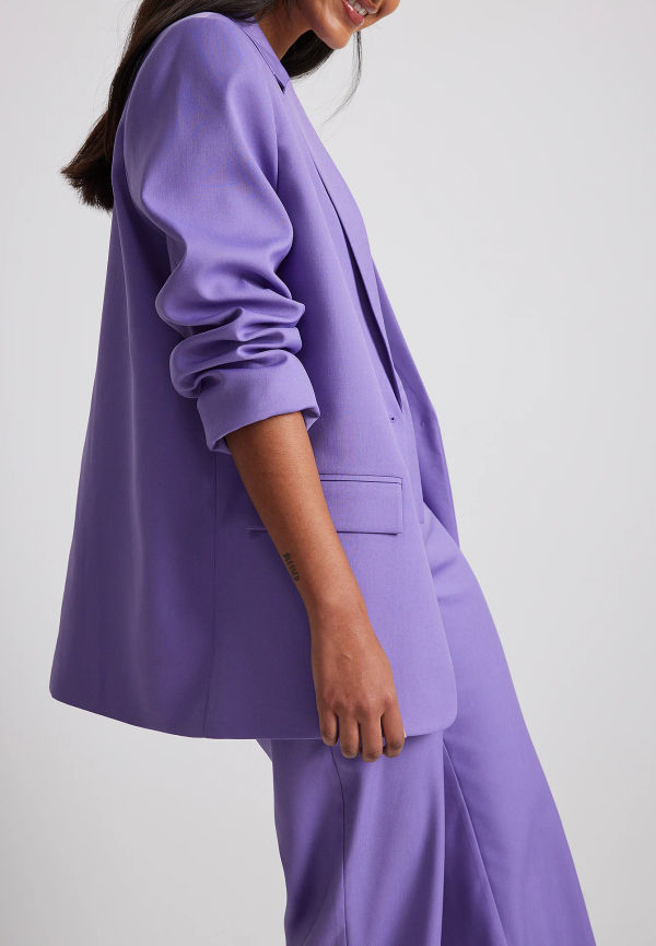 NA-KD Trend Skräddarsydd oversized-passform blazer - Purple