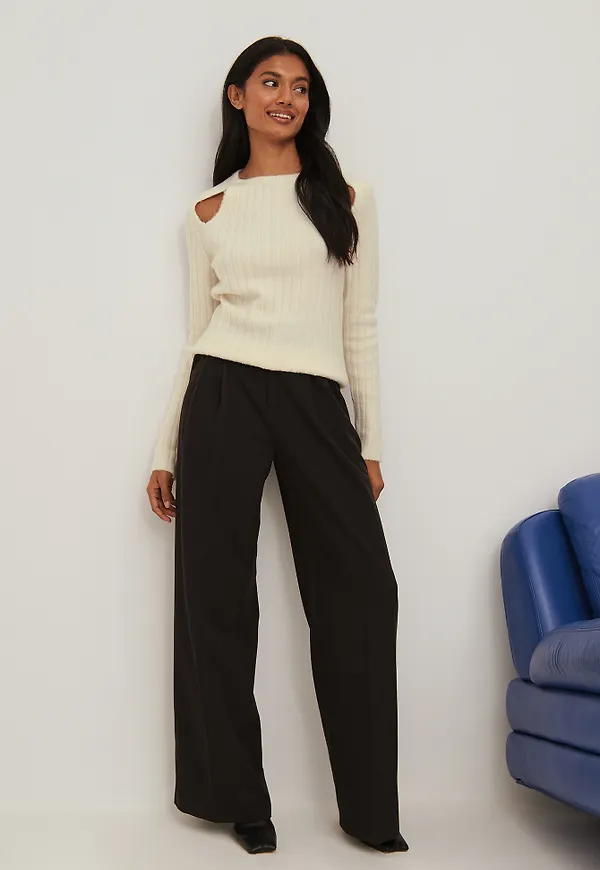 NA-KD Trend Stickad tröja - Offwhite