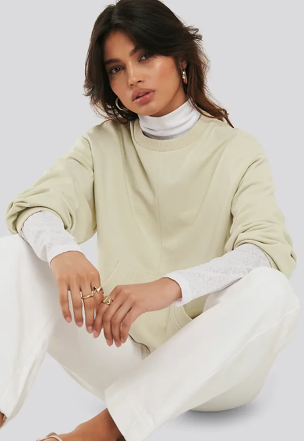 NA-KD Trend Sweatshirt - Yellow
