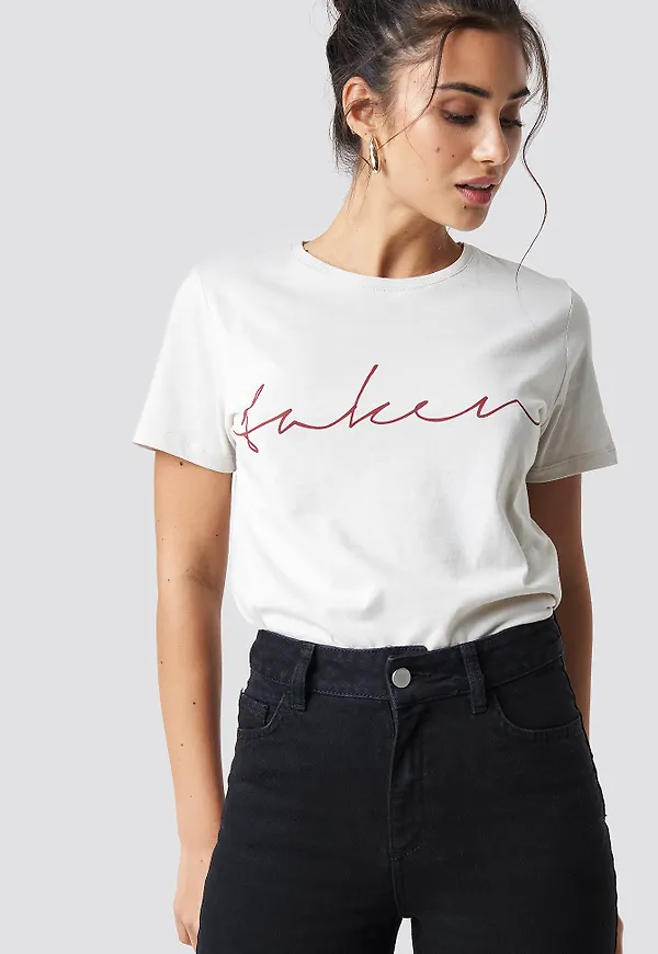 NA-KD Trend Taken Basic Tee - White