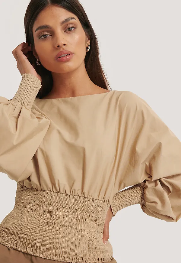 NA-KD Trend Topp - Beige