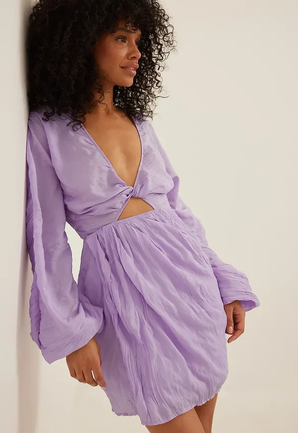 NA-KD Trend Twist miniklänning - Purple