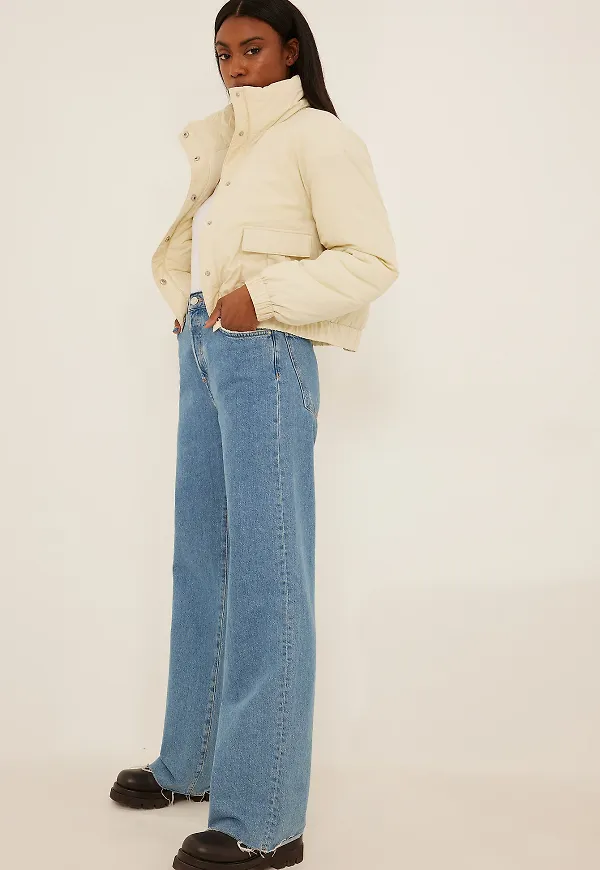 NA-KD Trend Vadderad jacka - Offwhite
