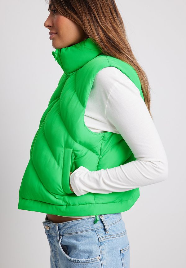 NA-KD Trend Vadderad väst - Green