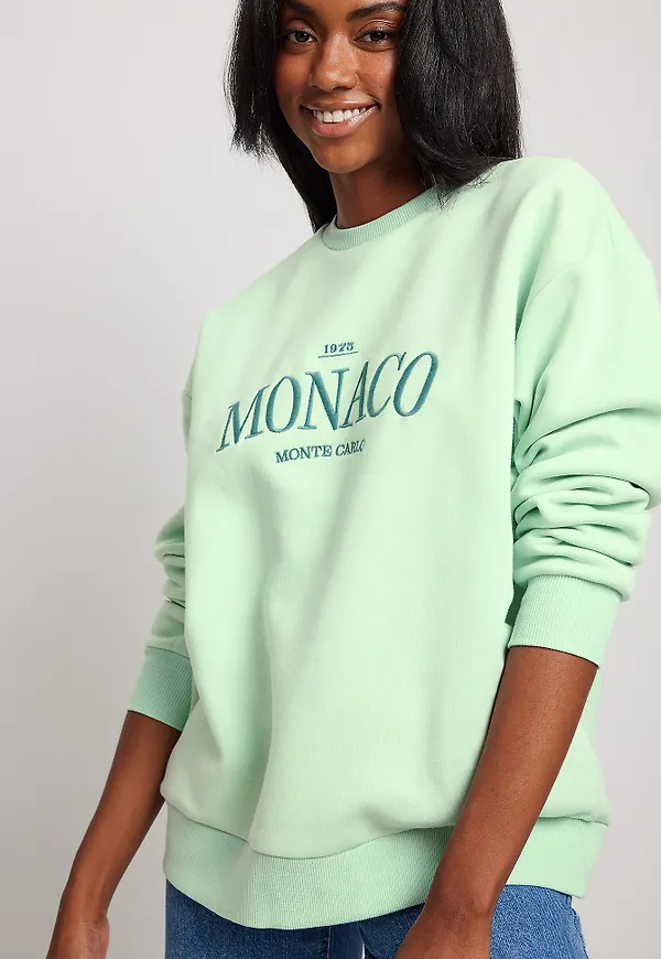 NA-KD Tröja med Monaco City-tryck - Green
