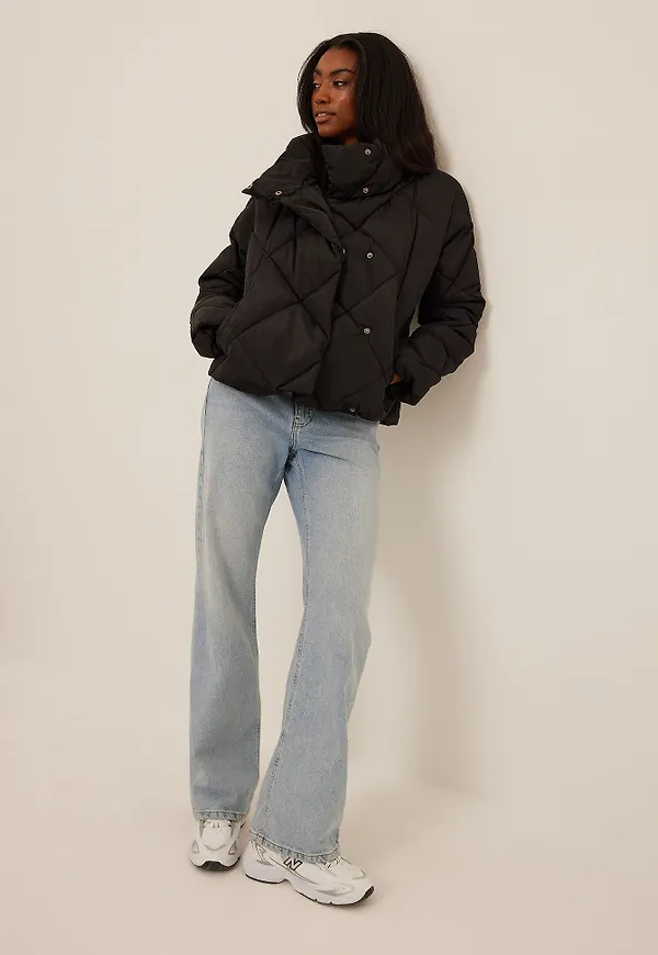 NA-KD Vadderad jacka - Black