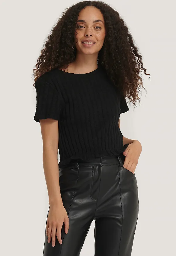 NA-KD Volangtopp - Black