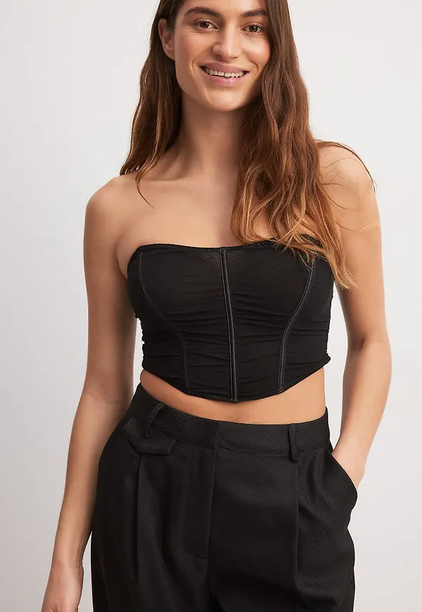 NA-KD Hjärtformad korsett - Black